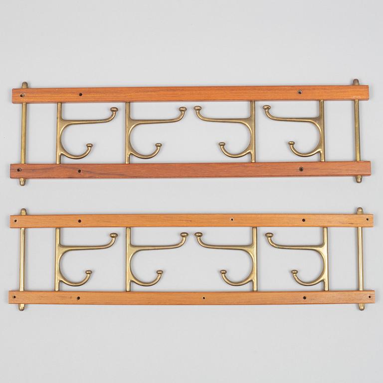 A pair of 'Dekorativ' coat hangers, Skoglunds metallgjuteri, Anderstorp, 1950's/60's.
