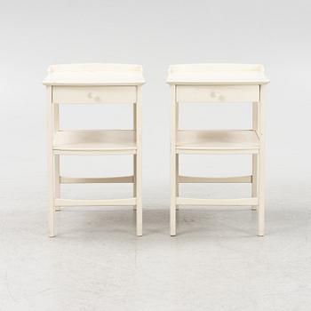 Carl Malmsten, a pair of 'Birgitta' bedside tables, Bodafors, Sweden, second half of the 20th Century.