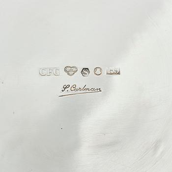 Carl Fredrik Carlman, a pair of silver candlesticks, Stockholm, Sweden 1955.