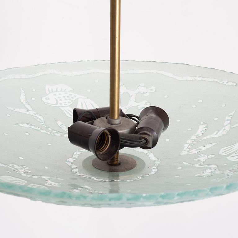 Ceiling lamp, Swedish Modern, 1940s.