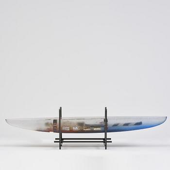 Bertil Vallien, "Sleeping Princess un-20", a unique sand cast glass sculpture, Kosta Boda, Sweden.