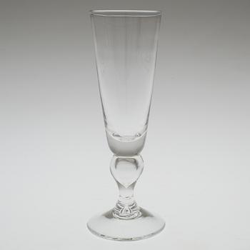 A set of twelve "Antik" wine glasses by Reijmyre Glasbruk.