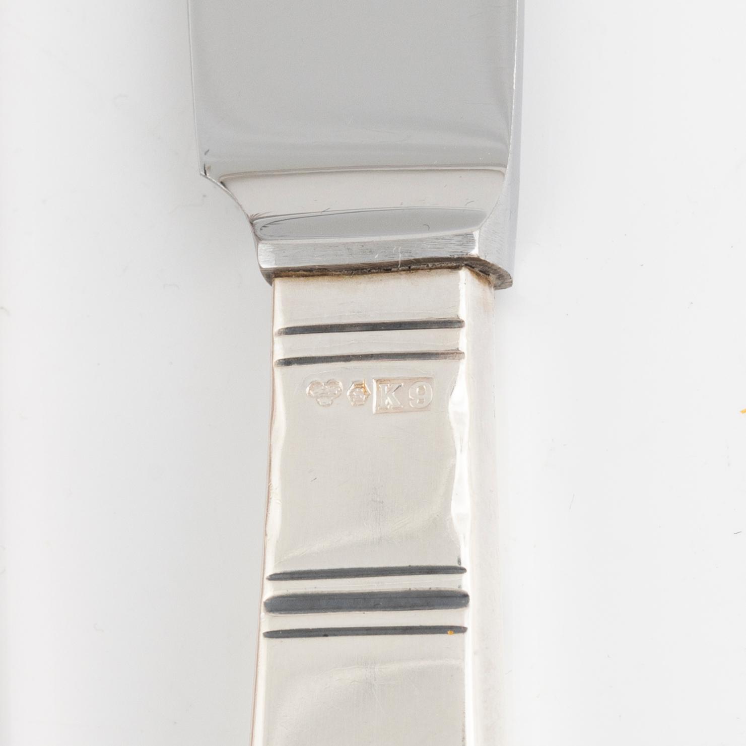 Jacob Ängman, bestickuppsättning, 61 delar, silver, "Rosenholm", GAB, Stockholm, 1960-61.