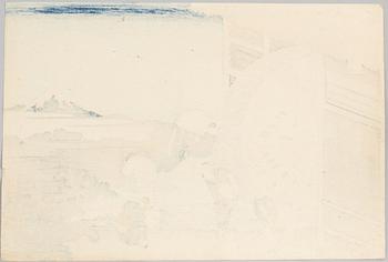 Katsushika Hokusai, after, 'Watermill at Onden' och 'Nakahara in Sagami Province', 20th century.
