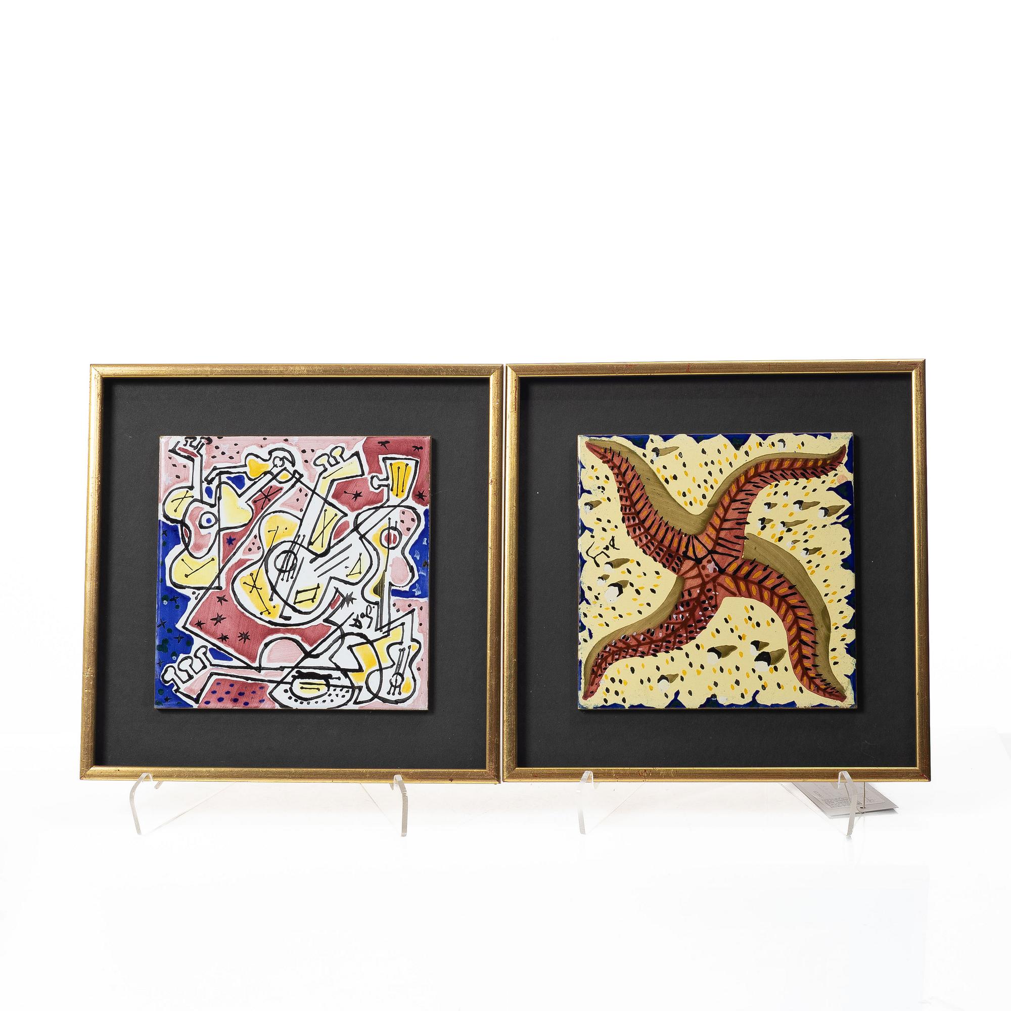 Salvador Dalí, after, six tiles.
