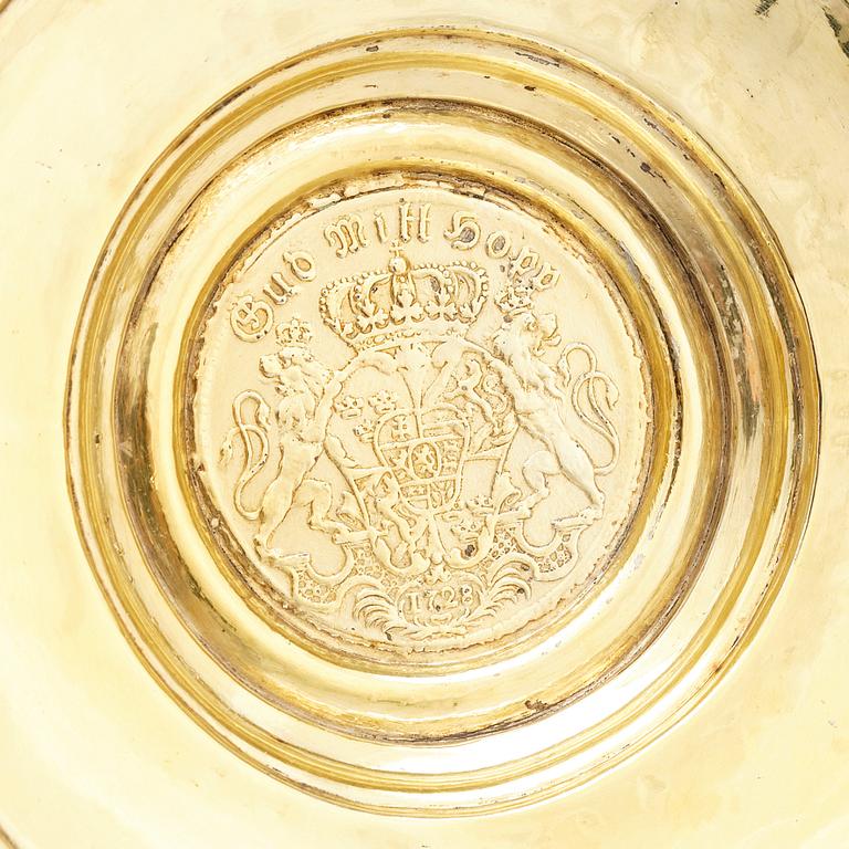 Niclas Warneck, dryckeskanna, silver, Karlstad 1736. Barock.