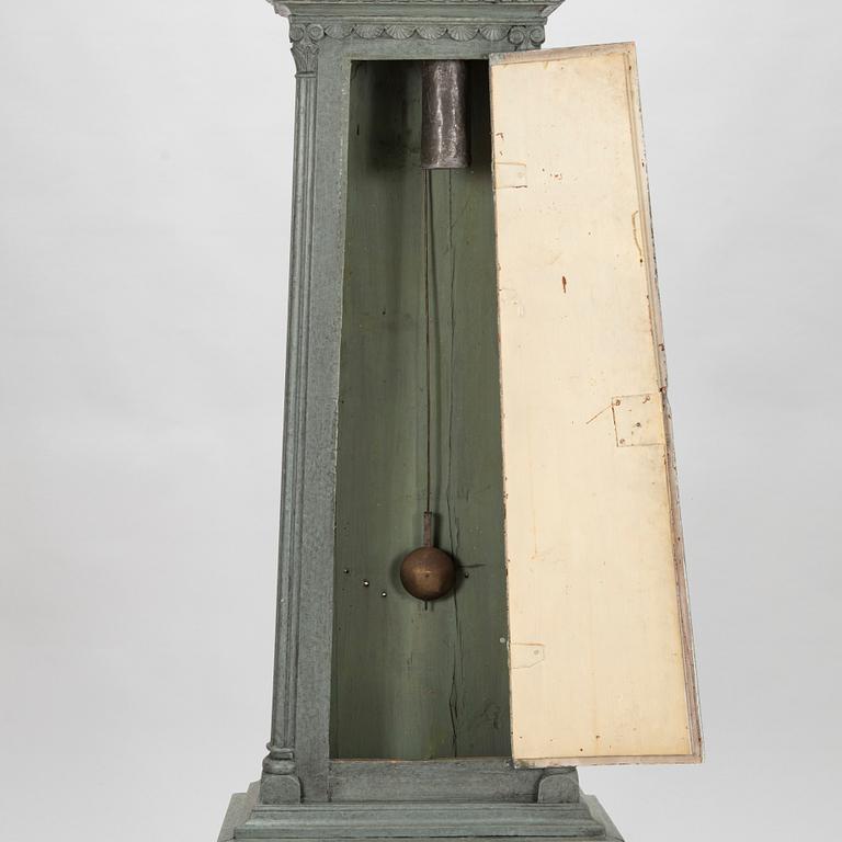 A Gustavian early 19th-century longcase clock by Assar Jacobsson, Sweden.