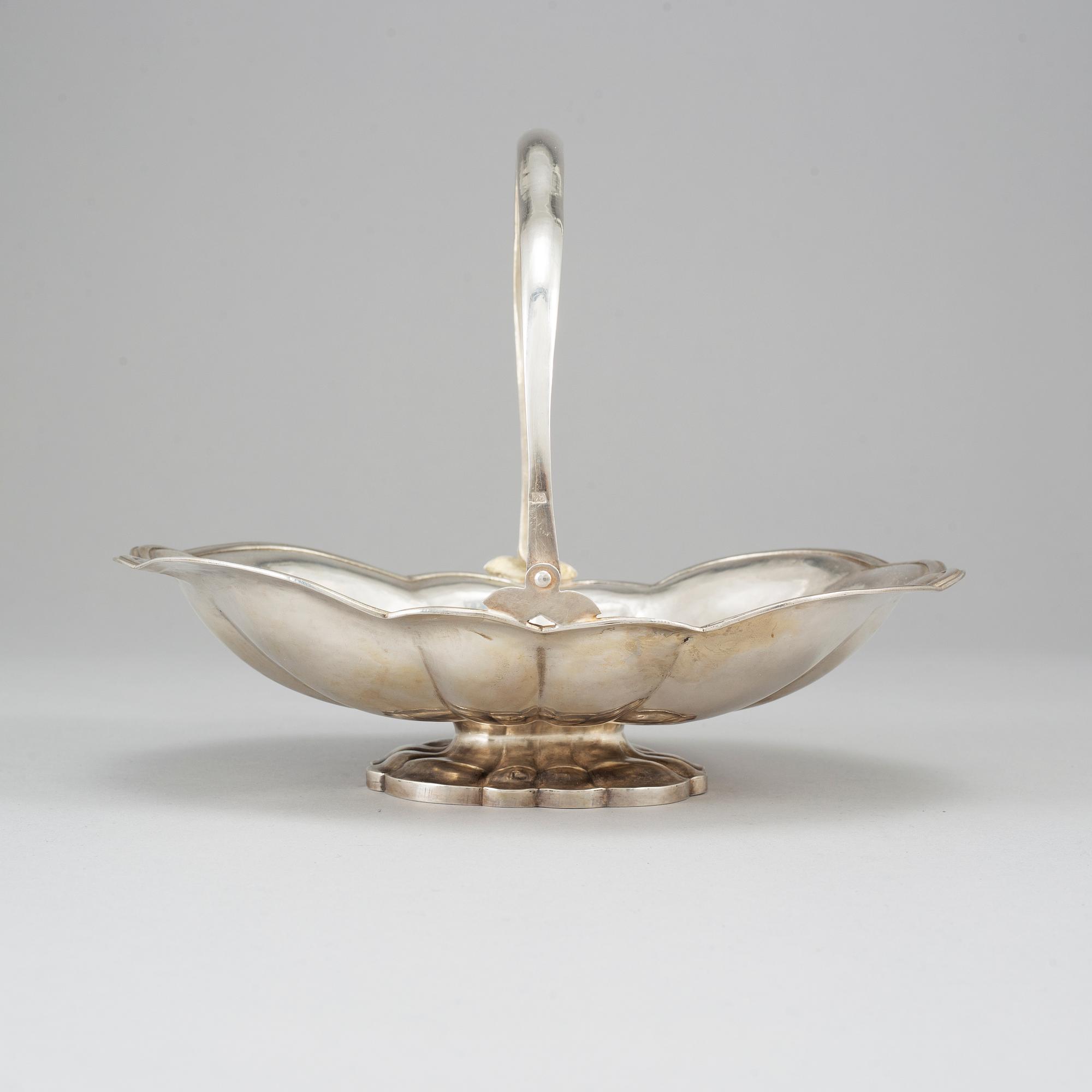 A Russian silver basket, Moscow 1857.
