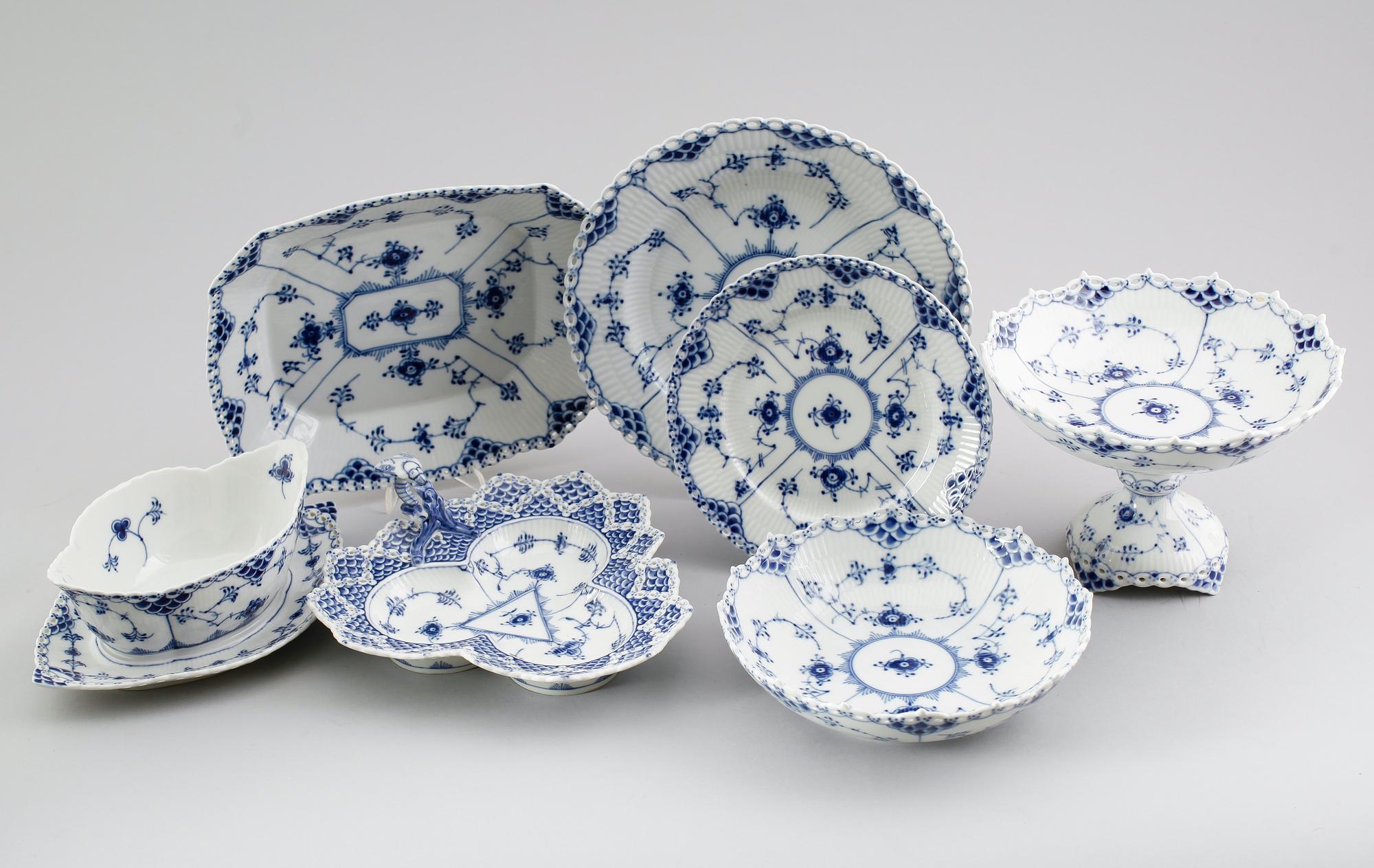 SERVISPORSLIN, 7 delar, Royal Copenhagen.