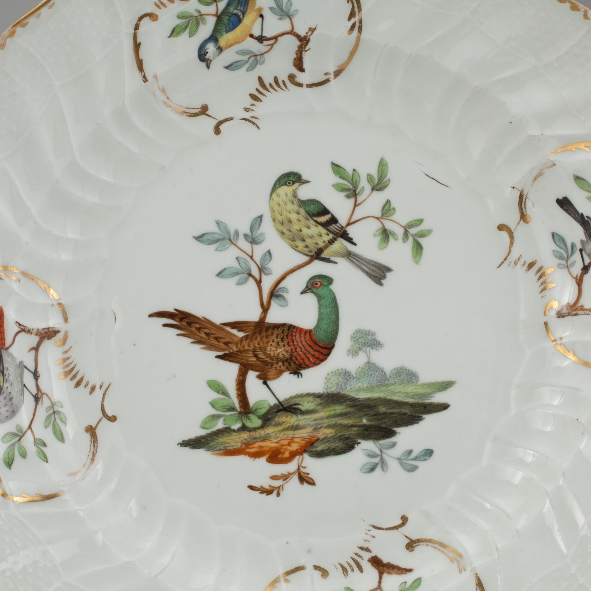 TALLRIKAR, 3 stycken, porslin, Meissen, Tyskland, ca 1763-74.