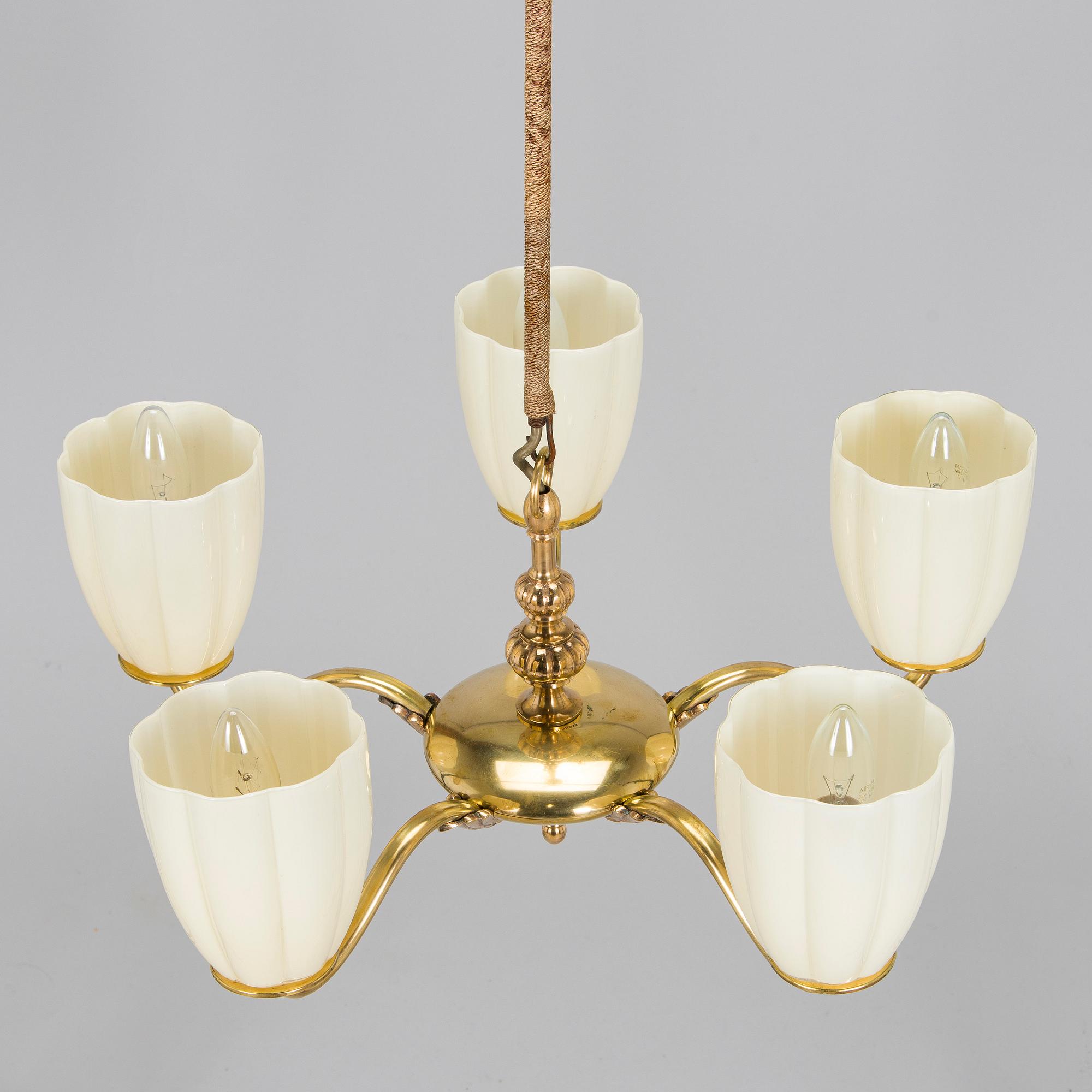 Paavo Tynell, taklampa, modell 1420/5, Taito, 1930-tal.