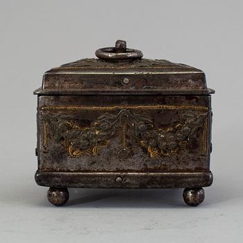 A russian steel box Tula 19th century.