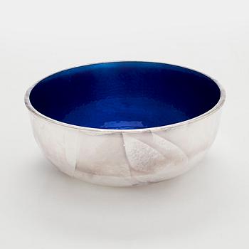 A sterling silver and enamel bowl, maker's mark of A. Tillander, Turku 2005.