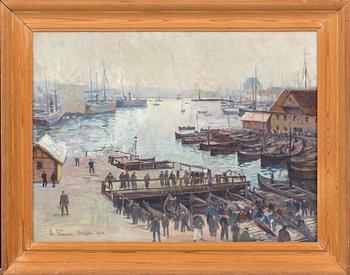 ALBERT KUNZE, olja på duk, signerad  och daterad 1912.