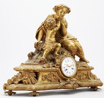 BORDSPENDYL, brons, nyrokoko, 1800-talets andra hälft.