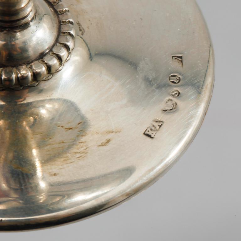 PARTI SILVER, 4 delar, Sverige, sent 1800-tal, vikt 377g.