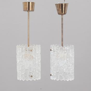 TAKLAMPOR, ett par, Carl Fagerlund, Orrefors.