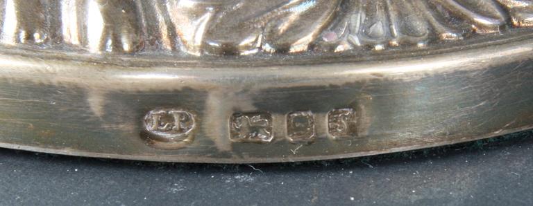 LJUSSTAKAR, ett par, silver, London, England.