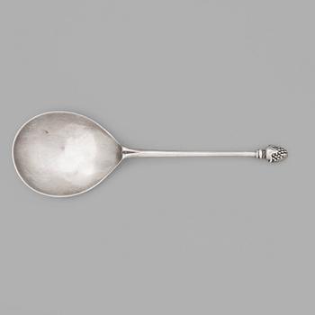 Friedrich Rossow, sked med kotteknopp, silver, Stockholm (verksam 1654-1675(1686)).