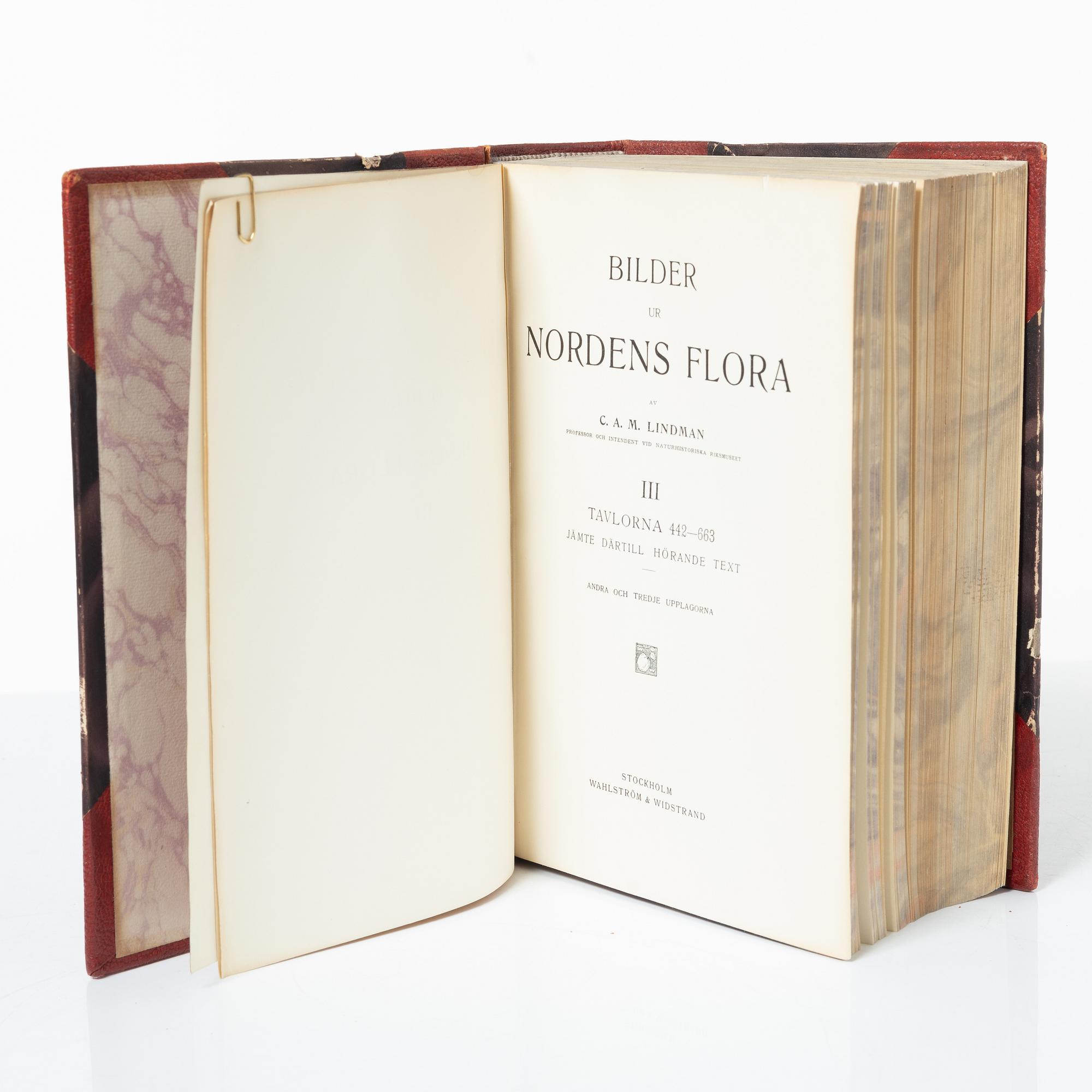C.A.M Lindman, Bilder ur Nordens Flora, 3 band. Wahlström & Widstrand, 1922-1926.