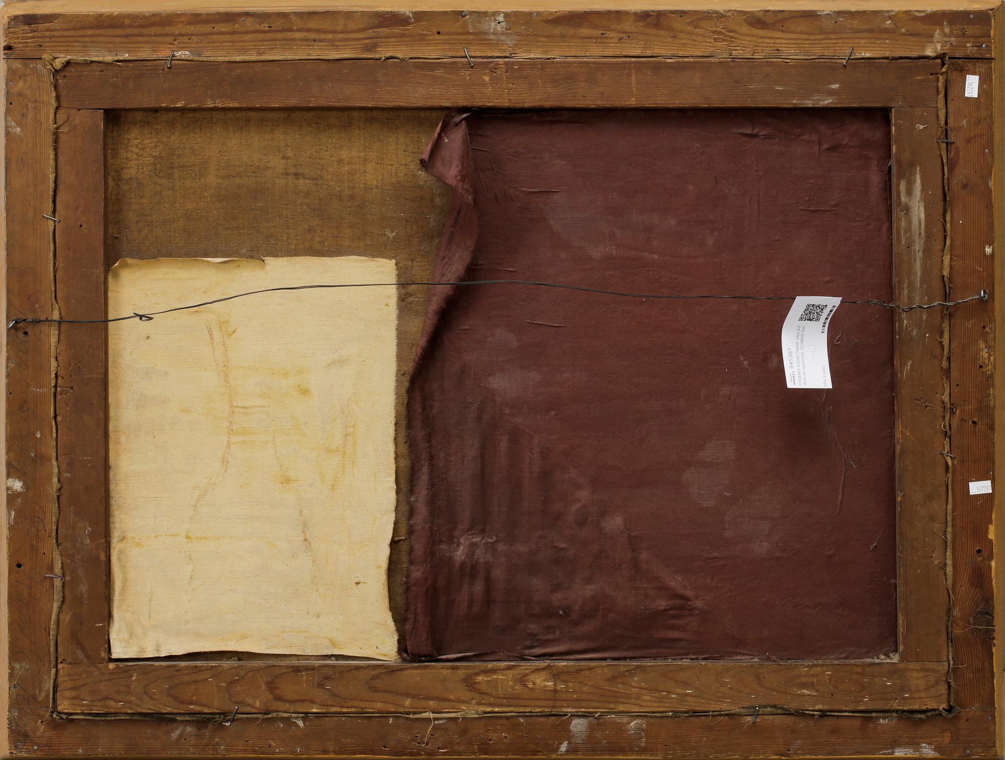 OKÄND KONSTNÄR, olja på duk, ej signerad, 17/1800-tal.