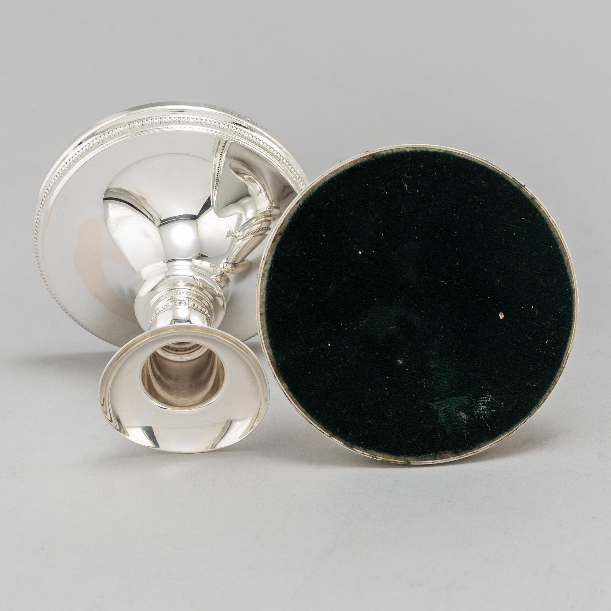 ERIC LÖFMAN, ljusstakar, fyra st, silver, MGAB Uppsala, 1959-1975.