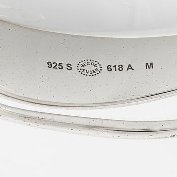 Georg Jensen, bangle bracelet, "Marcia", rhodium-plated sterling silver with brilliant-cut diamonds.
