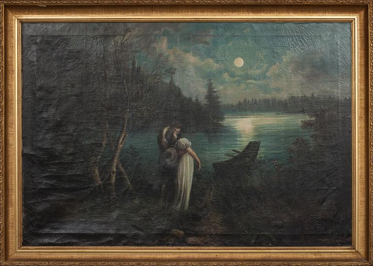 VILEM STRÖMINGER, olja på duk. Signerad och daterad 1886.