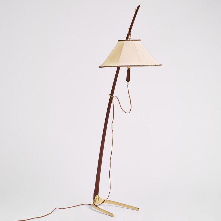 Floor lamp, J. T. Kalmar (1884-1968), model 2076, 'Dornstab', Vienna, Austria, mid-20th Century.