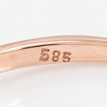 Ring, brilliant cut diamond, 14K rose gold.