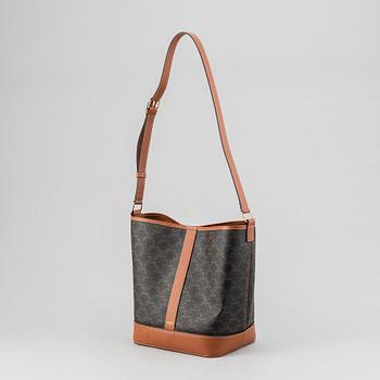 Céline, a canvas and leather handbag and wallet, 2020.