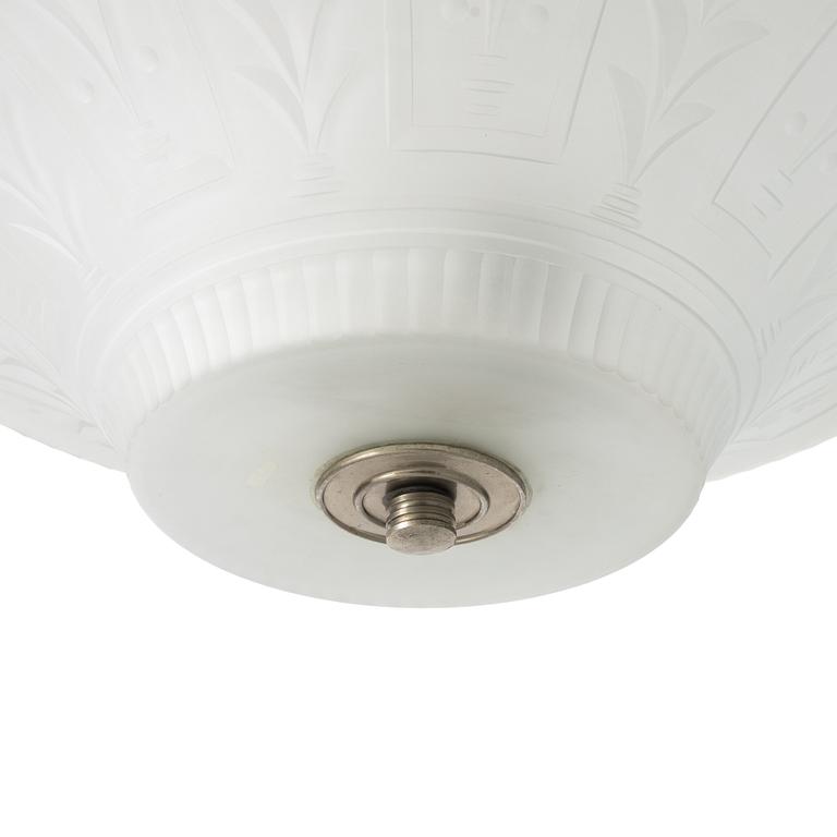 Edward Hald, a ceiling lamp, Swedish Grace, Orrefors, 1920s.