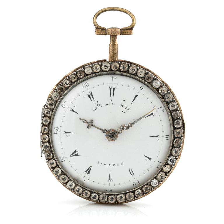 Julien Le Roy à Paris, a pair case pocket watch for the turkish market, mid 19th century.