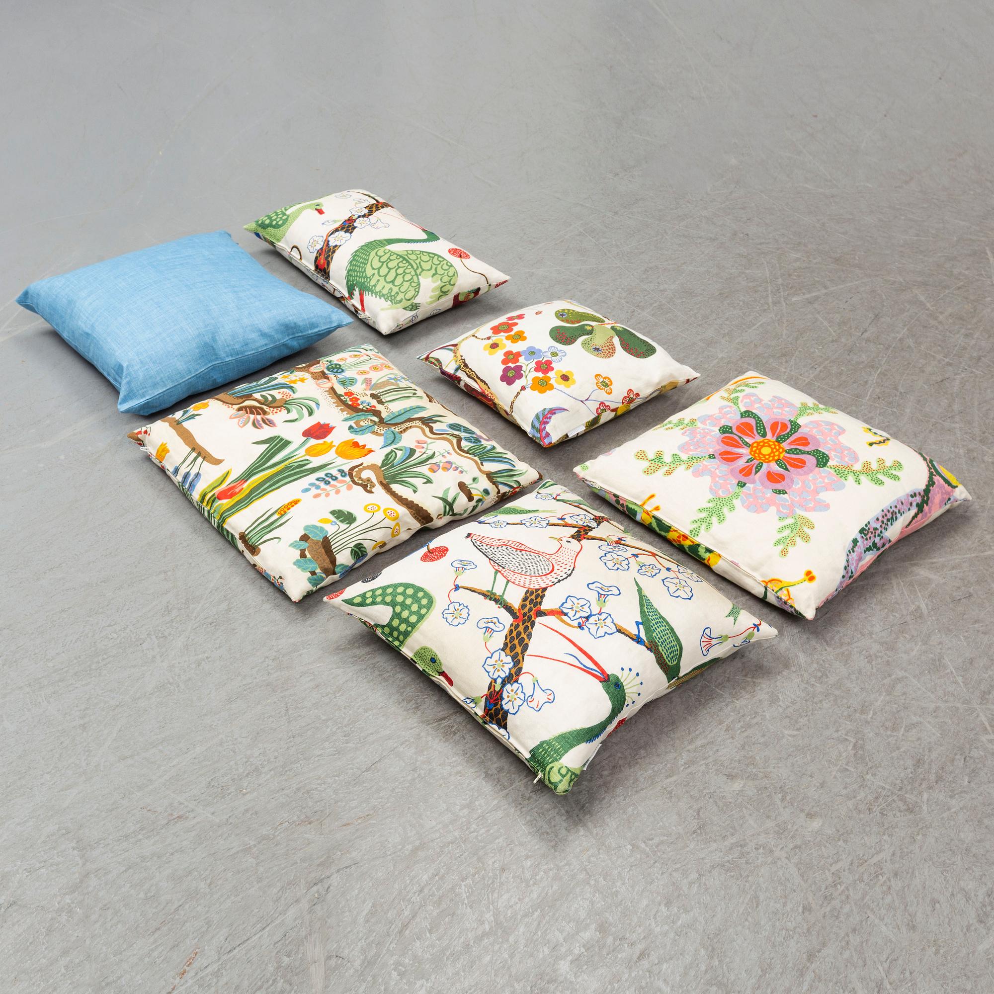 Six cushions from Josef Frank,  Svenskt Tenn.