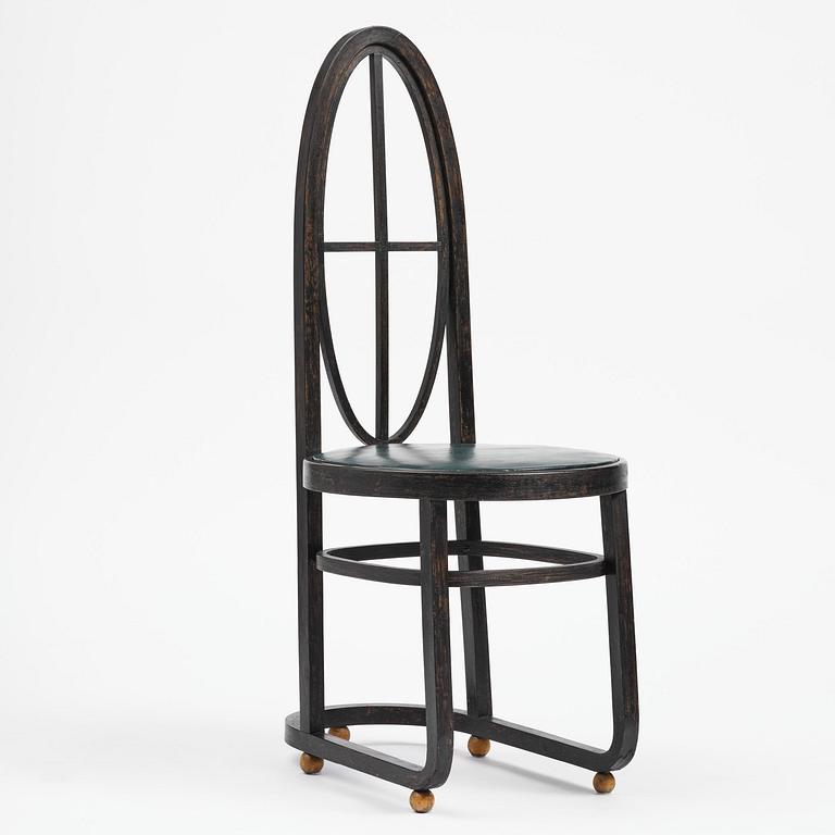 Carl Bergsten, stol, Gemla Leksaksfabrik, Diö, för Konst- och industriutställningen, Norrköping, 1906.