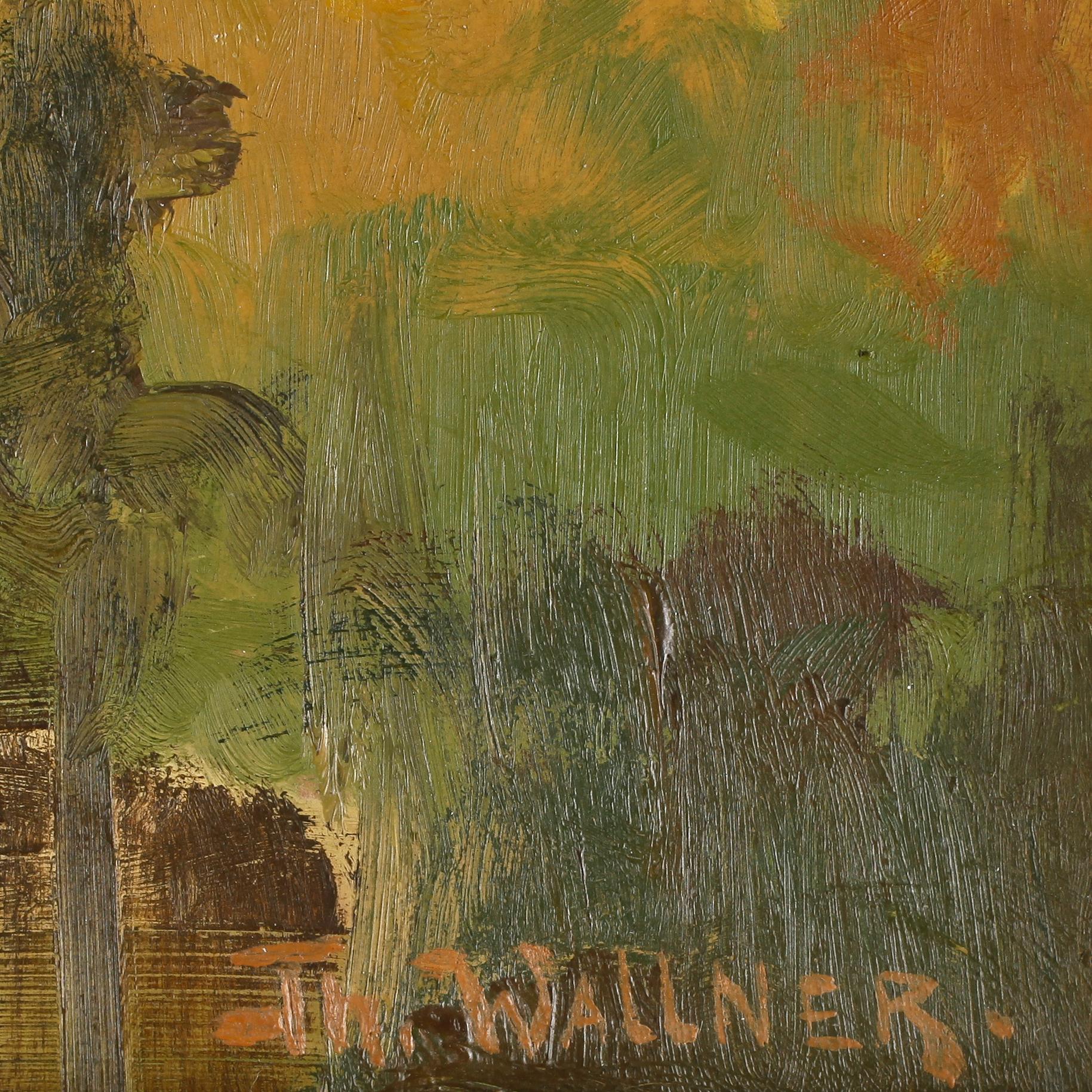 THURE WALLNER, olja på pannå, sign.
