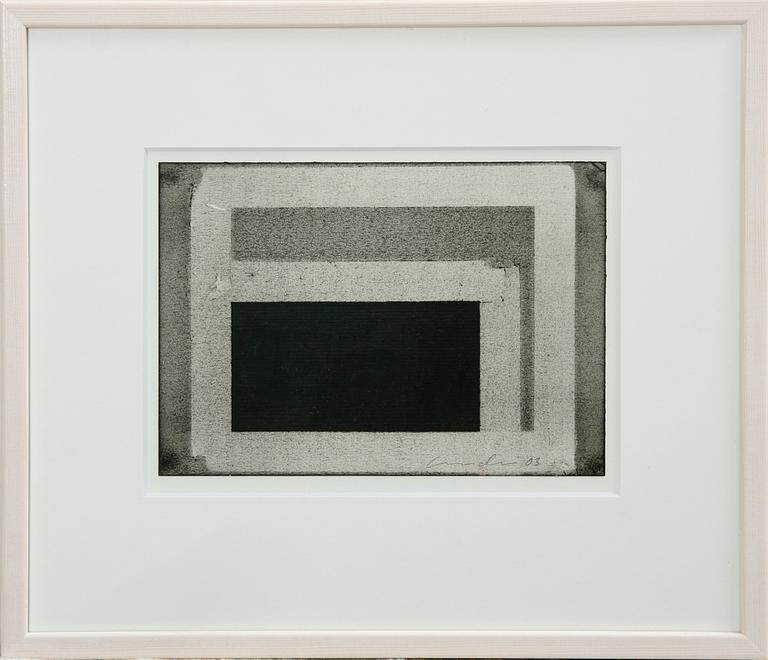ALF LINDER, 2 st, blandteknik, sign o dat- 03.