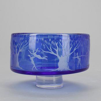 SKÅL, glas, Gunnar Cyrén, Orrefors. 1966.