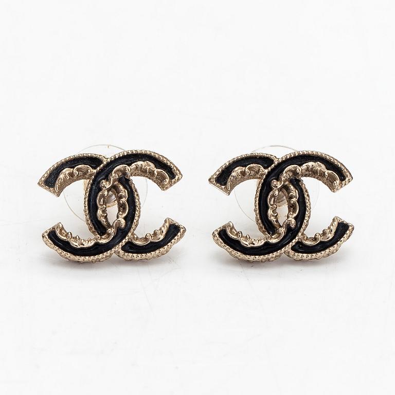 Chanel, 'CC Baroque enamel' earrings, 2014,