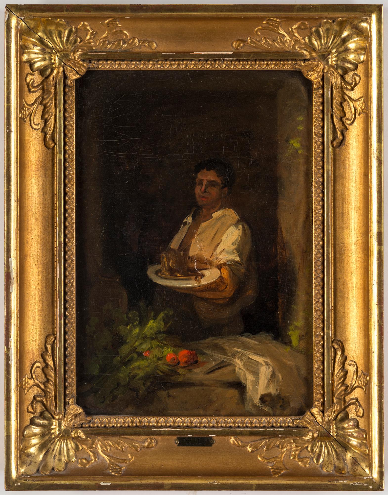 UNO TROILI, probably, oil on board, unsigned.