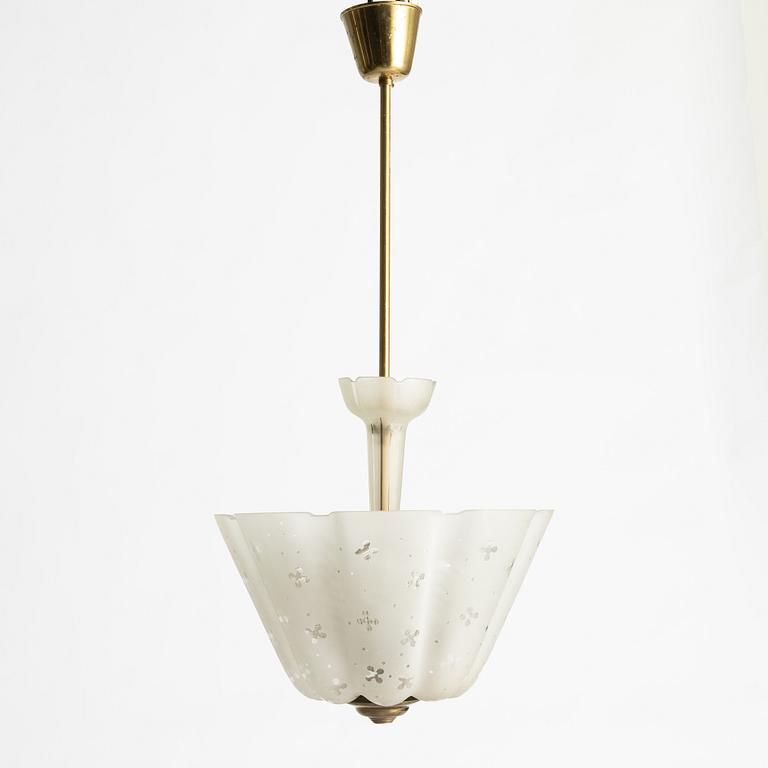 Ceiling lamp, Swedish Modern, Orrefors, 1940s.