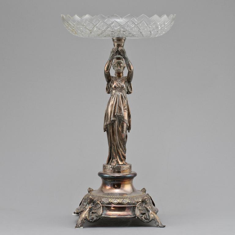 UPPSATSSKÅL, nysilver, omking sekelskiftet 1900.