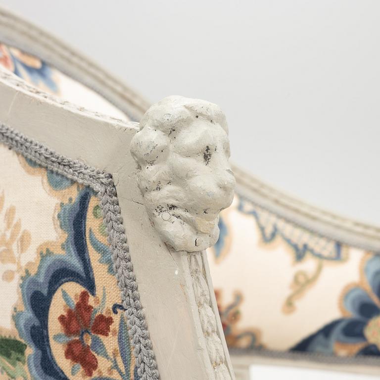 A matched pair of armchairs, late Gustavian, circa 1800.