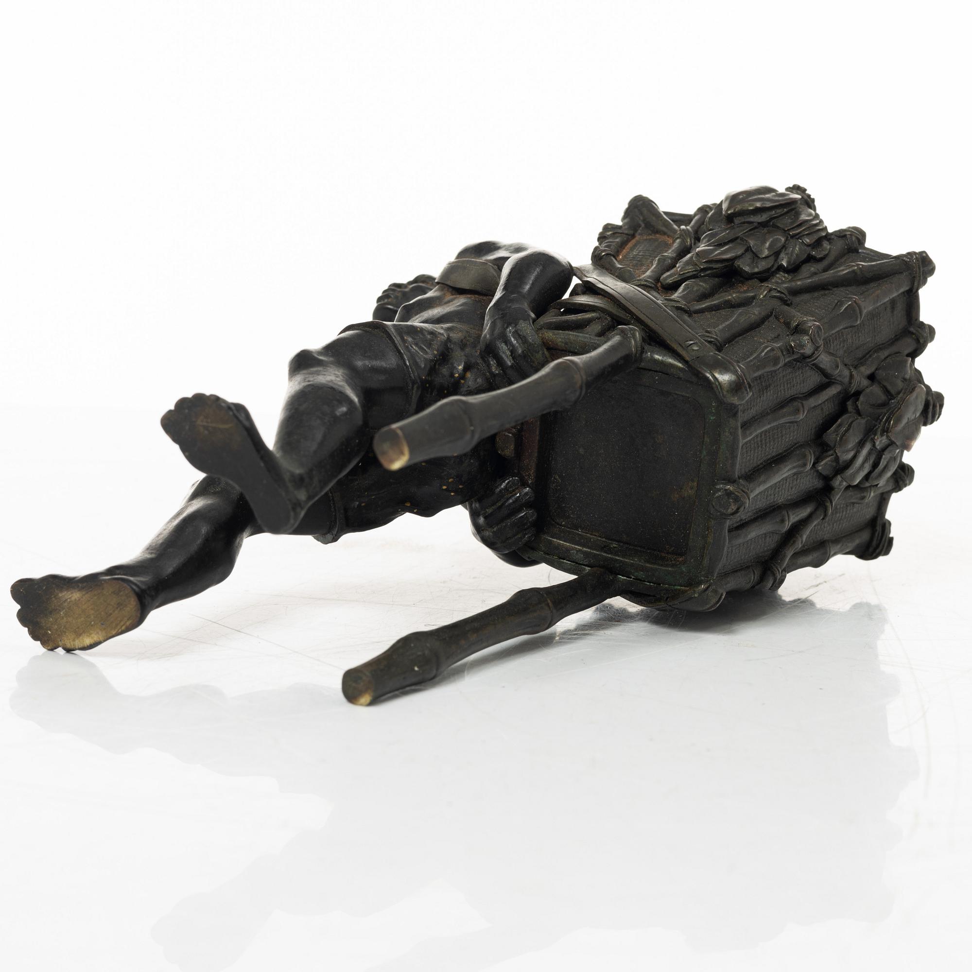 A bronze figure, late 19th Century.