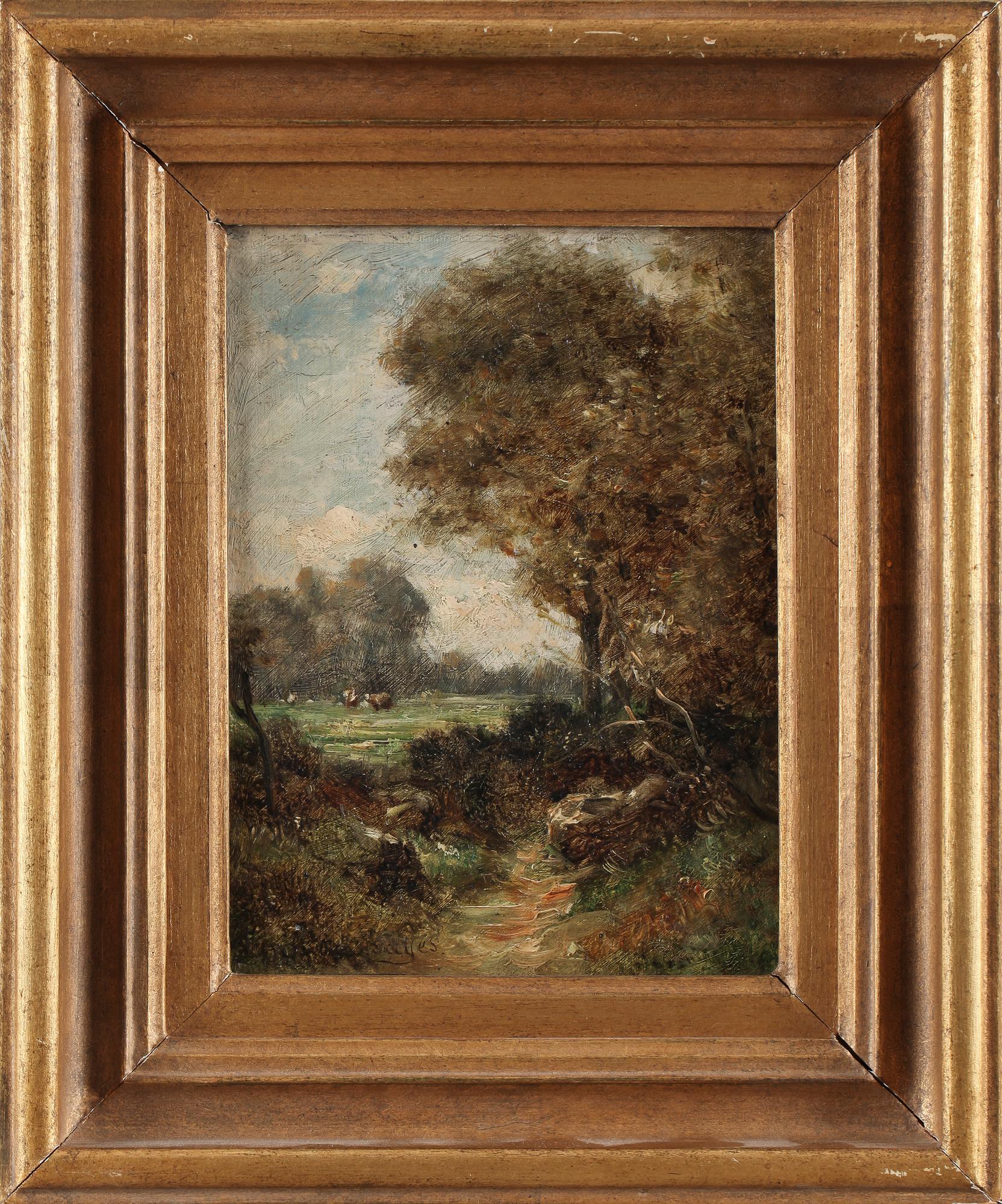 OKÄND KONSTNÄR, ett par, olja på duk, bär otydlig sign, 1800-talets andra hälft.