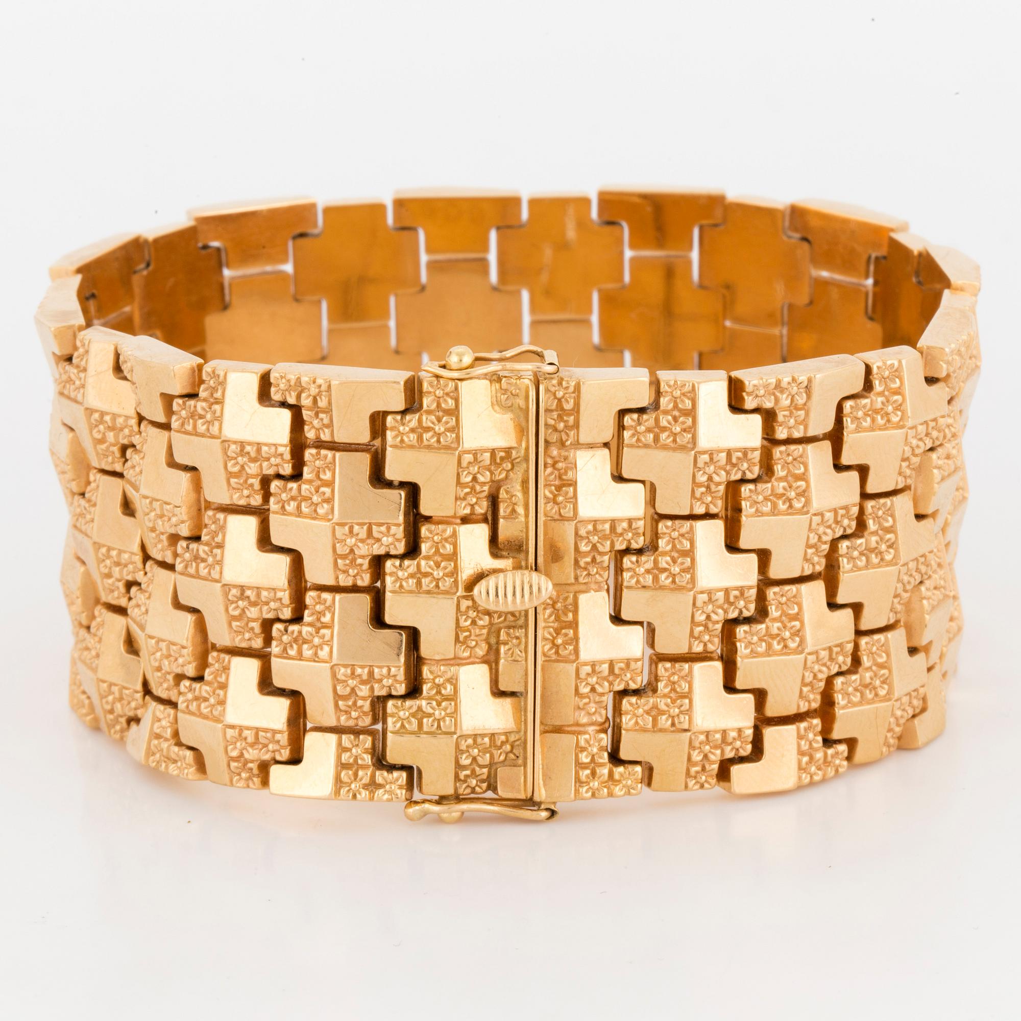 ARMBAND, 18K guld, Uno-A-Erre, Italien, 1960-tal.