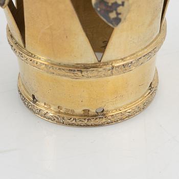 A Swedish Silver Gilt Bridal Crown, mark of J Pettersson, Stockholm 1947.