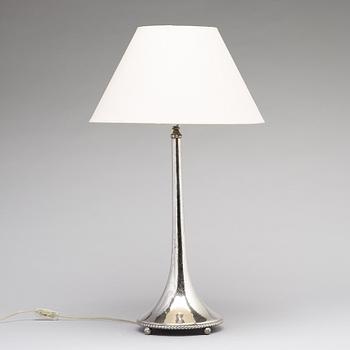 K ANDERSSON, a silver table lamp, Stockholm, 1925.