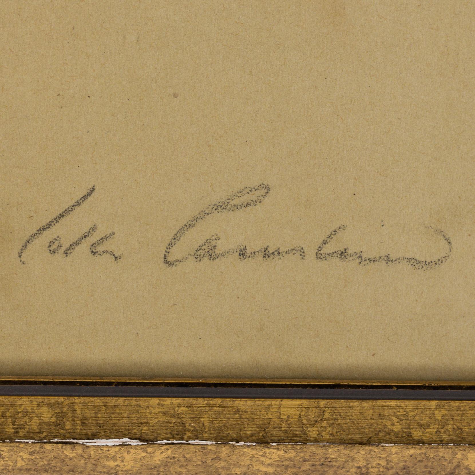 LOTTE LASERSTEIN, olja på papper, signerad Lotte Laserstein med blyerts.