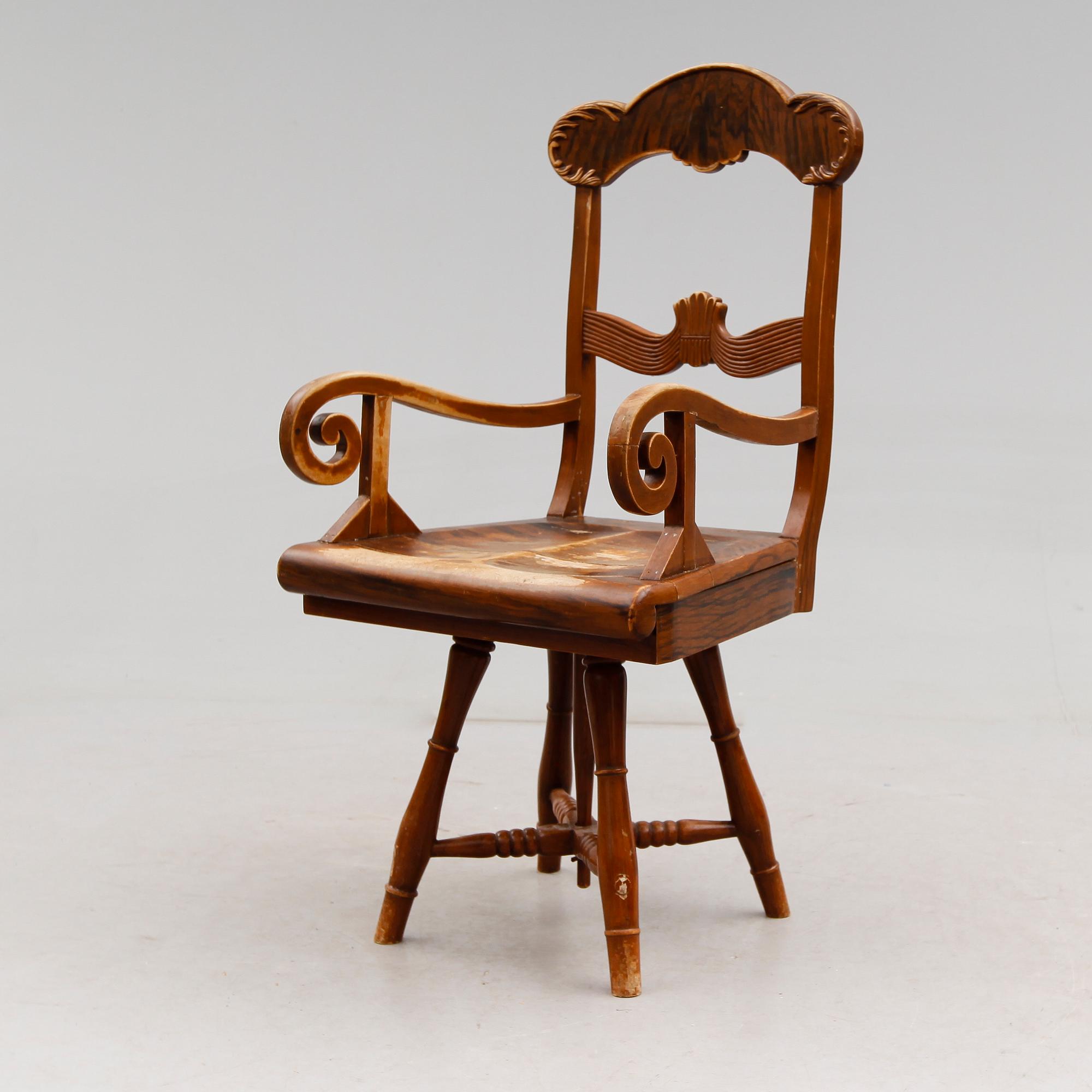SKRIVSTOL, allmoge, 1800-talets andra hälft.